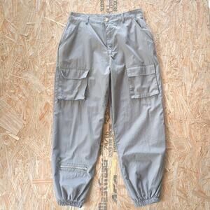 Sweet Envy Gray Cargo Jogger Pants Utility Large